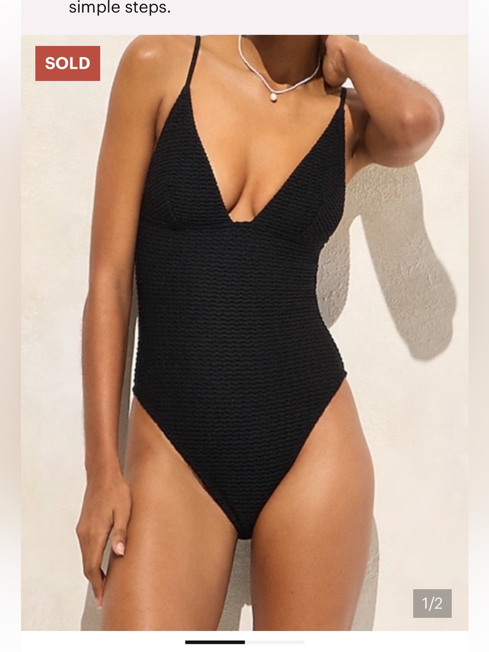 J.Crew Plunge crochet one-piece 6